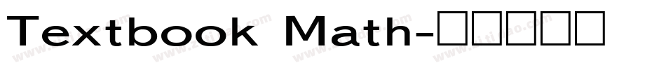 Textbook Math字体转换